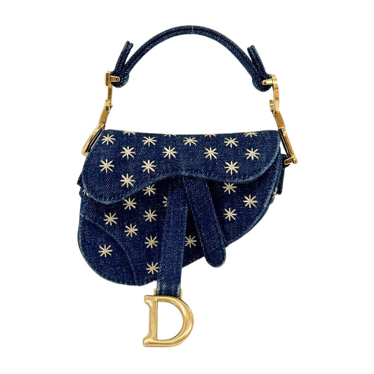 Nano Saddle Stars Blue Denim Two Way Bag