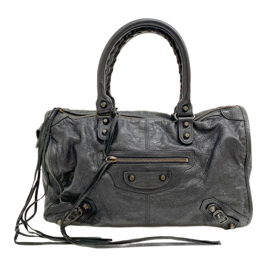 Twiggy Black Leather Two Way Bag