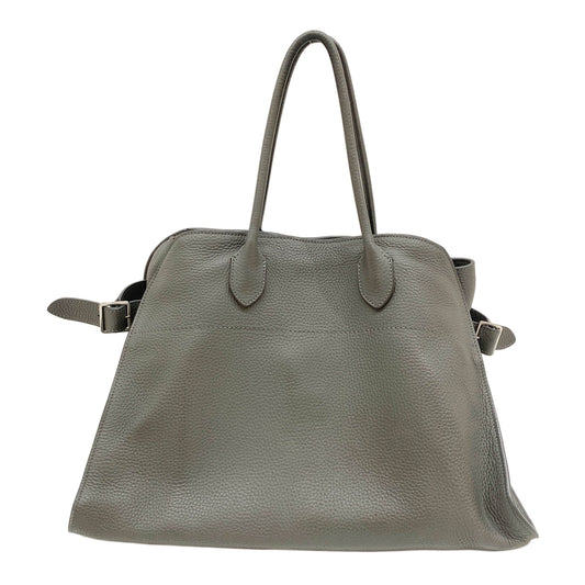 The Row Soft Margaux 15 Olive Grey Handle Bag