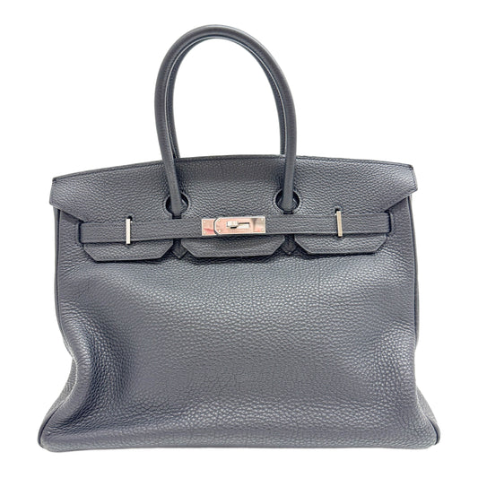 Birkin 35 2004 Black Togo Leather Hand Bag