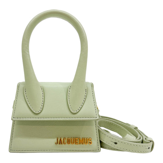 Le Chiquito Pale Green Leather Two Way Bag