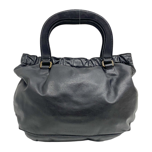 Vintage Black Leather Hand Bag