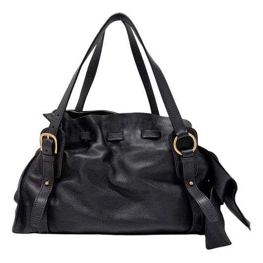 Black Leather Shoulder Bag