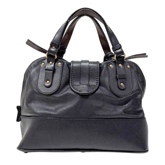 Kerala Black Leather Handbag