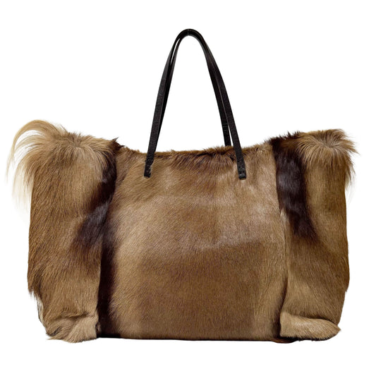 Brown Pony Hair Tote Bag