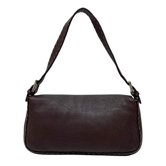 Selleria Baguette Brown Leather Shoulder Bag
