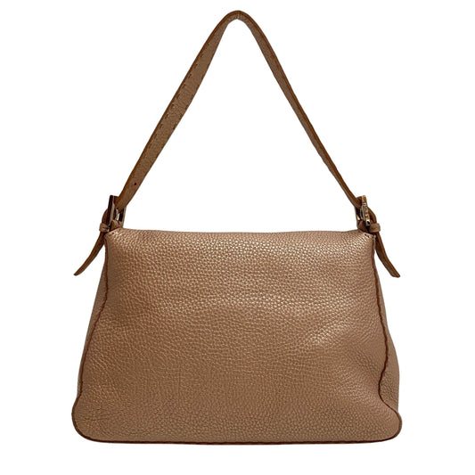 Mamma Baguette Rose Gold Leather Shoulder Bag