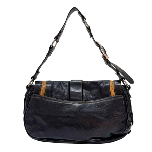 Gaucho Black Leather Shoulder Bag