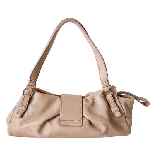 Anagram Pink/Beige Leather Shoulder Bag