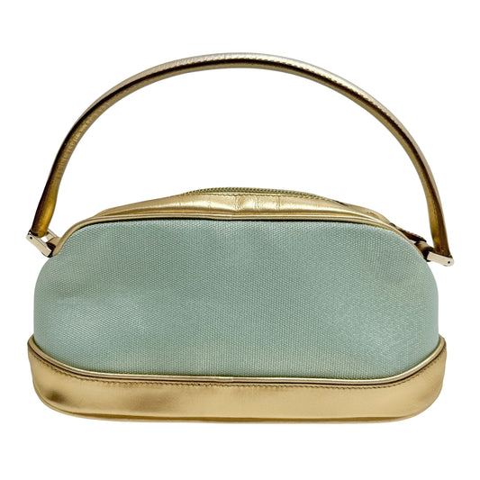 Blue & Gold Canvas Handbag