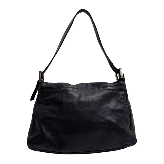 Mamma Baguette Black Leather Shoulder Bag