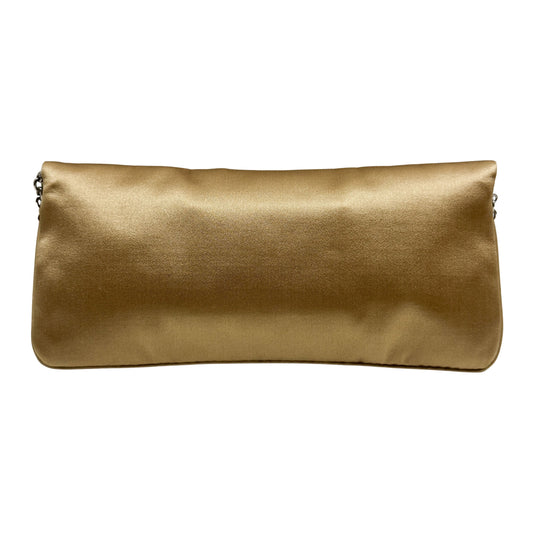 Gold Satin Clutch/Crossbody Bag