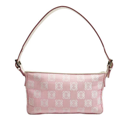 Anagram Pink Canvas Shoulder Bag