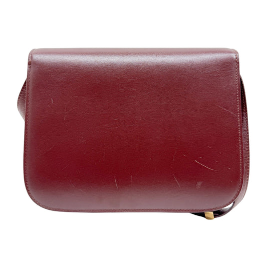 Vintage Red Leather Shoulder Bag