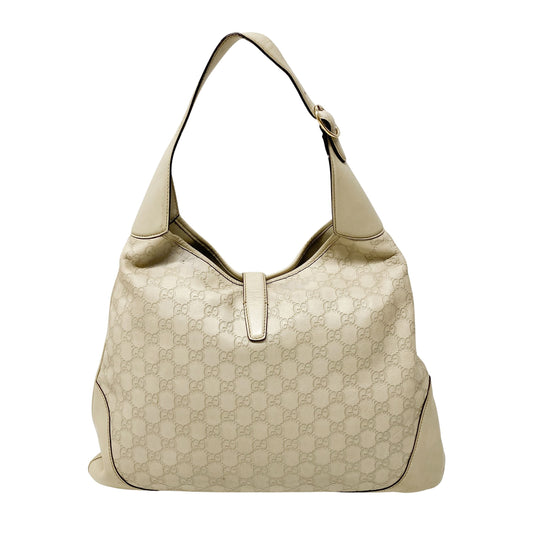 Guccissima Beige Leather Shoulder Bag