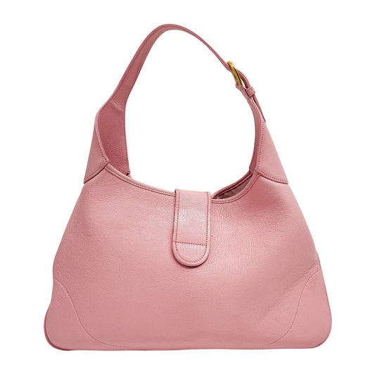 Pink Leather Shoulder Bag