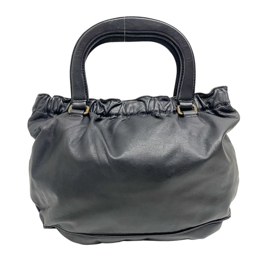 Vintage Black Leather Hand Bag