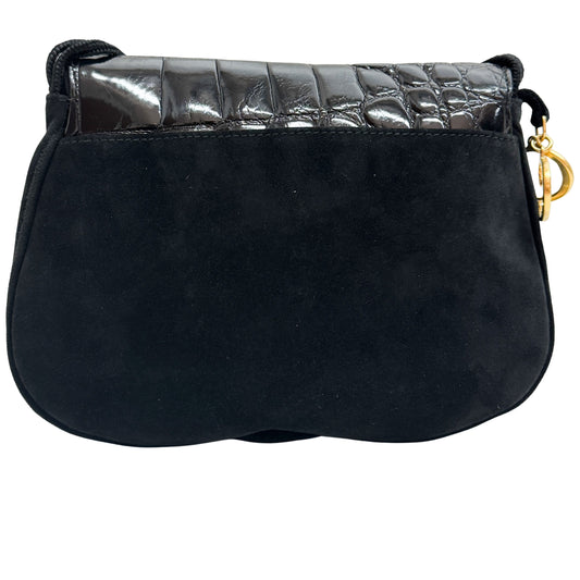 Black Suede Shoulder Bag
