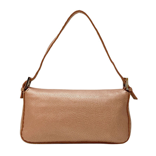 Baguette Pink Leather Shoulder Bag