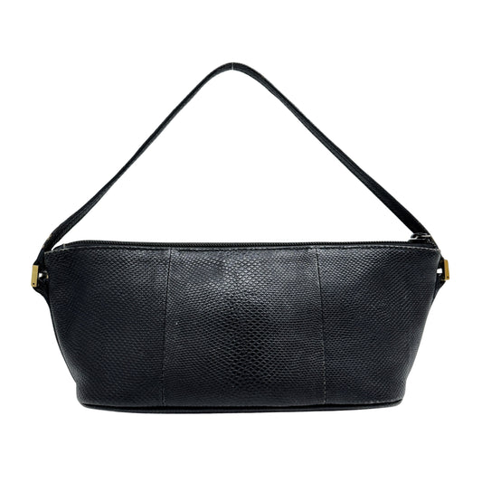 Boat Black Leather Shoulder Bag