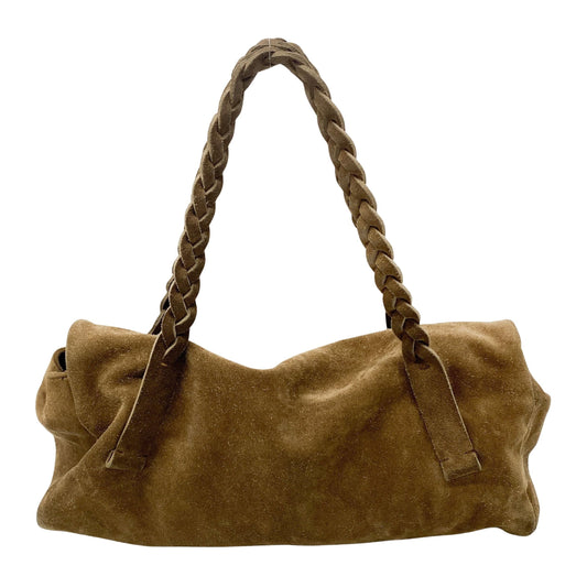 Brown Suede Shoulder Bag