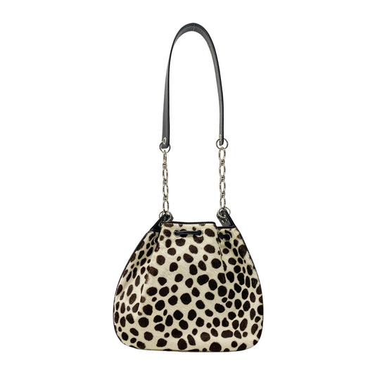 Vintage Multi-color Cheetah Pony Hair Shoulder Bag