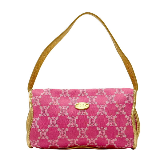 Vintage Pink Canvas Shoulder Bag
