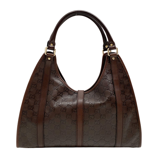 Guccissima Brown Leather Shoulder Bag