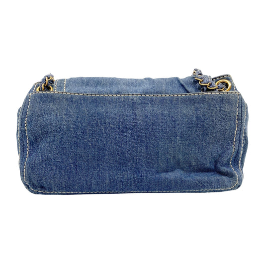 Vintage Blue Denim Shoulder Bag