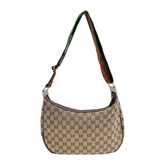 Vintage Brown Canvas Shoulder Bag