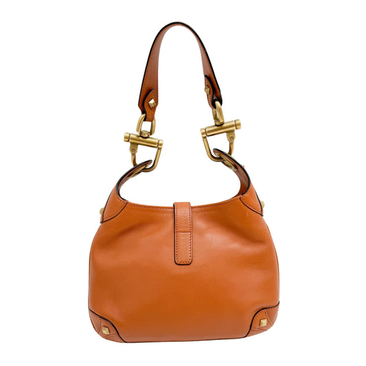 Mini Jackie Orange Leather Shoulder Bag