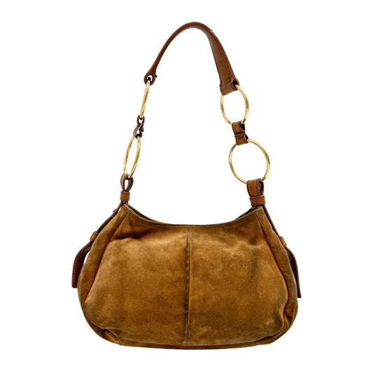 Vintage Brown Suede Shoulder Bag