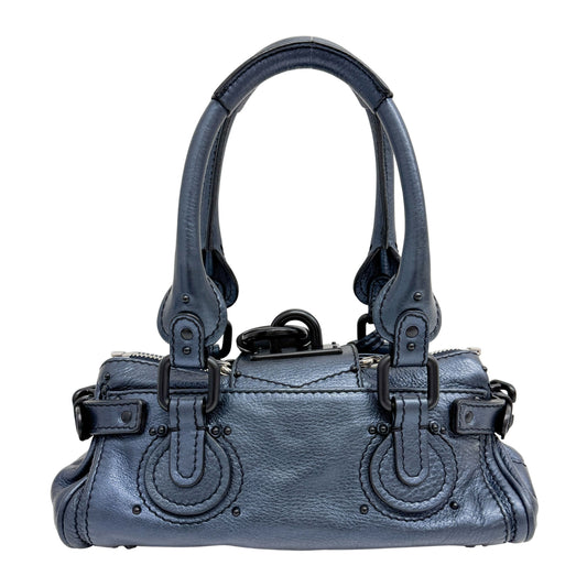 Mini Paddington Metallic Blue Leather Shoulder Bag