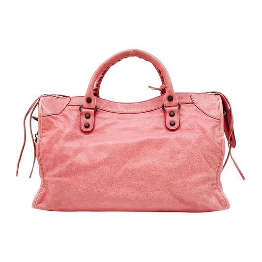 The City Pink Leather Two Way Bag