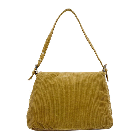 Mamma Baguette Brown Corduroy Shoulder Bag