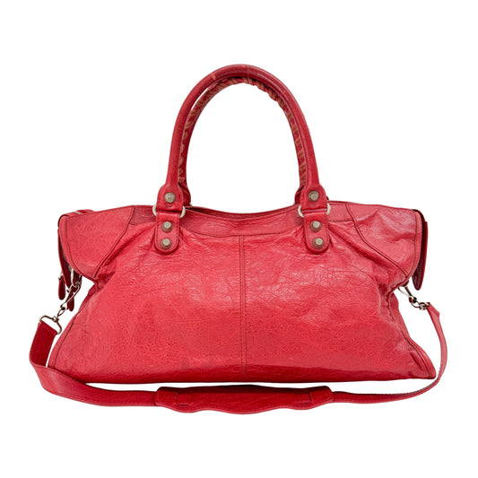 Part Time Red Leather Two Way Bag