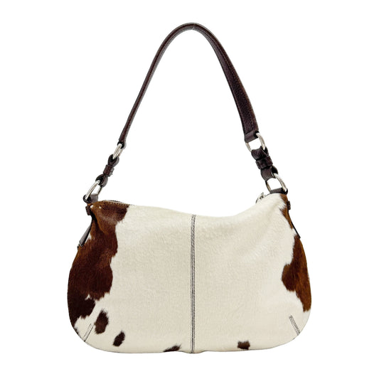 Beau Brown Cow Print Pony Hair Shoulder Bag