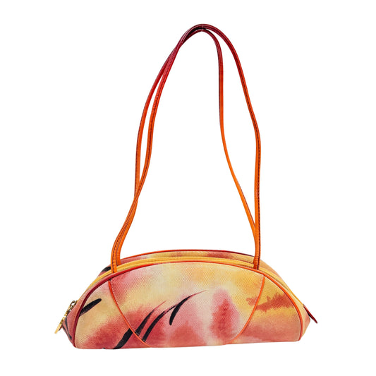 Vintage Orange Cloth Shoulder Bag