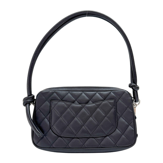 Cambon Black Leather Shoulder Bag