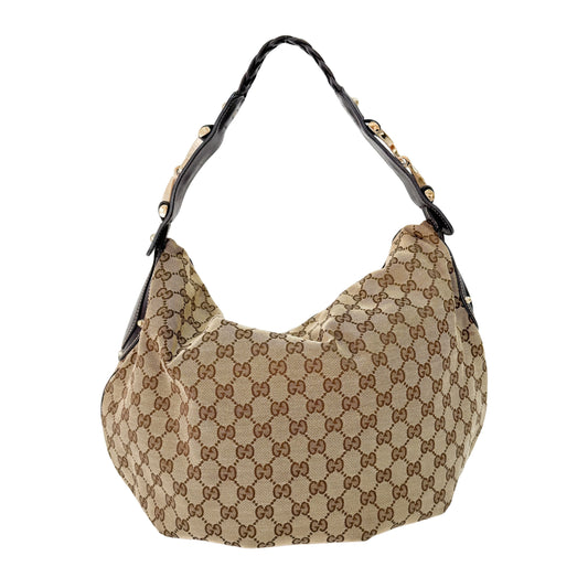 GG Canvas Brown Tote Shoulder Bag