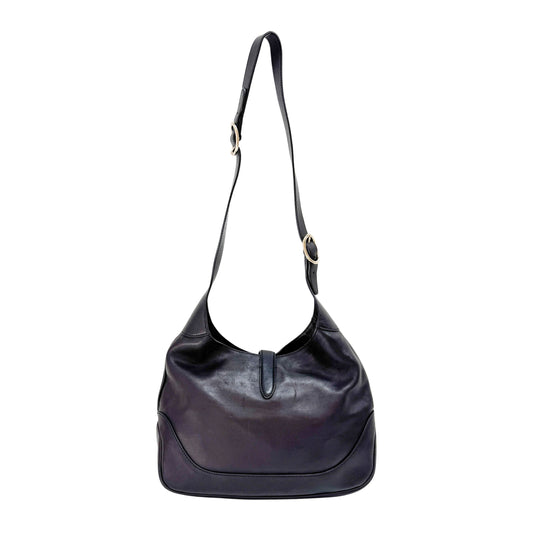 Jackie Black Leather Shoulder Bag