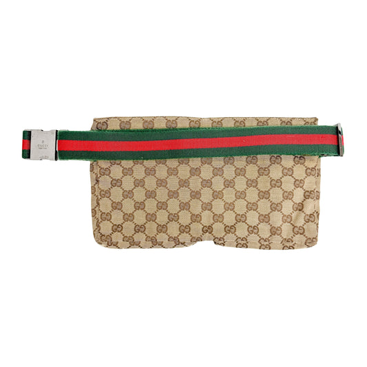 Brown GG Canvas Adjustable Fanny Pack