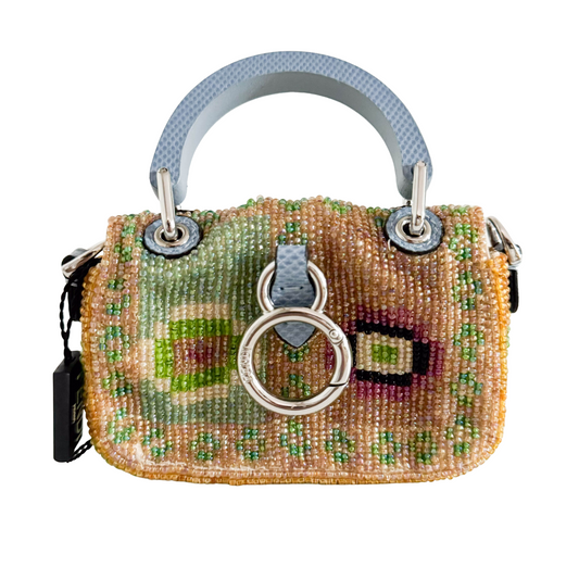 Nano Baguette Charm Multicolour Beaded Mini Bag (Without Strap)