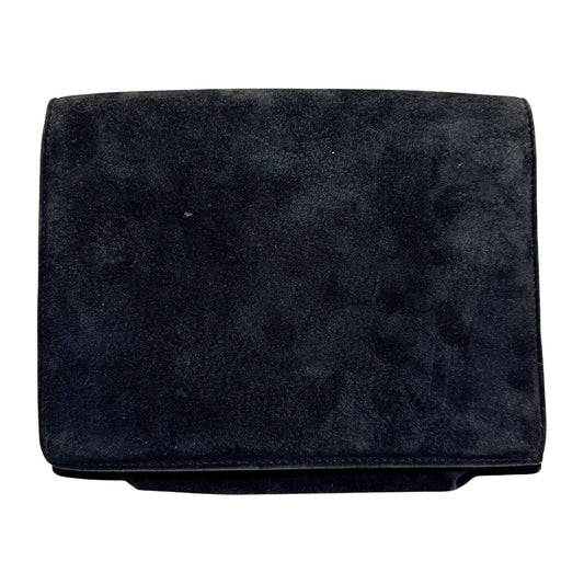 Black Heart Hardware Suede Chain Shoulder Bag