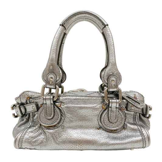 Paddington Silver Leather Shoulder Bag