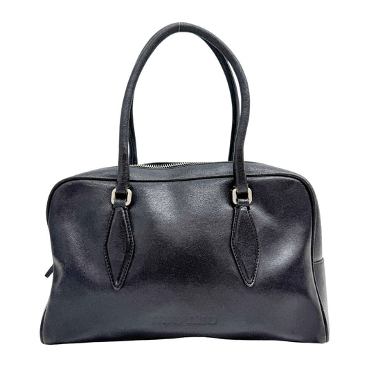 Black Leather Hand Bag