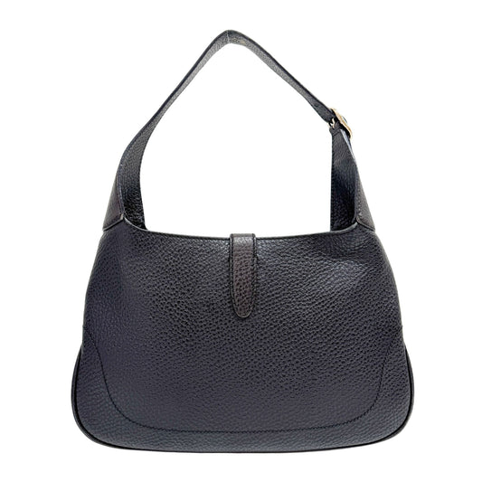 Jackie Black Leather Shoulder Bag