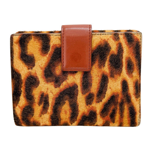Brown Leopard Pony Hair Clutch Bag