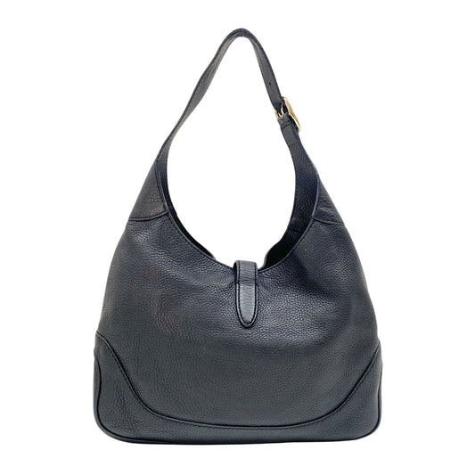 New Jackie Black Leather Shoulder Bag 1961