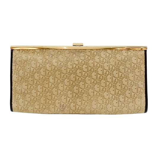 Trotter Beige Suede Clutch Bag